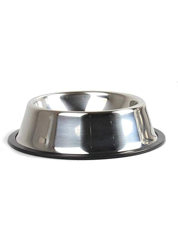 22cm Stainless Steel Pet Bowl – Non-Slip Food & Water Dish for Dogs, Cats, and Puppies – Premium Pet Supplies - Image 1